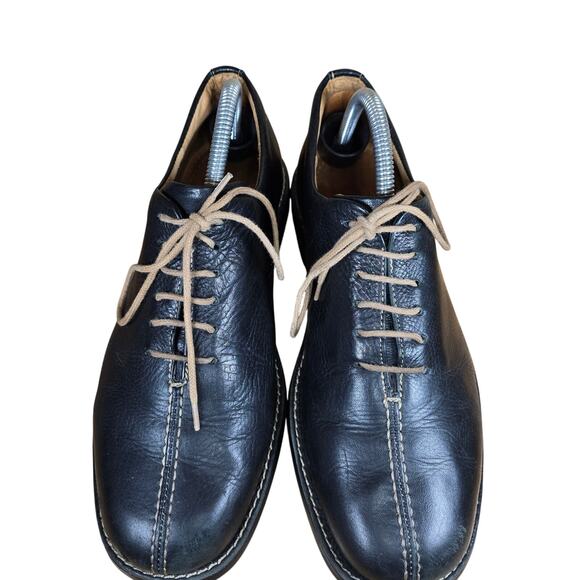 Sandro Moscoloni Vineyard 4046 Black Leather Mens 8 D Oxford Dress Shoes EUC - Picture 7 of 9